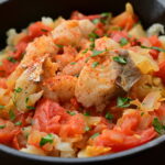 優しいスープに体温まる鱈のトマト煮込みジャガイモ添え「アホアリエロ」（ajoarriero）